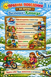 Правила поведения во время каникул